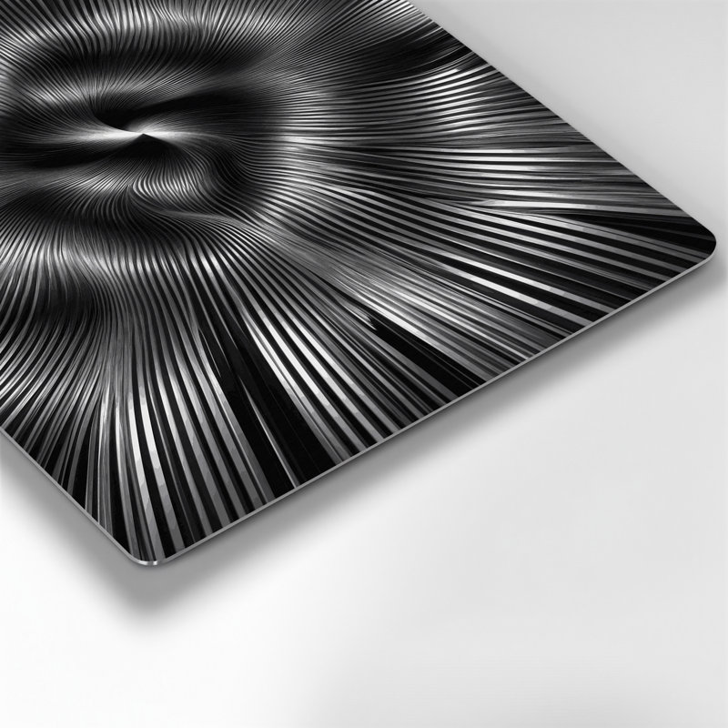 Art mural gris op Op 80, 11" H x 14" W