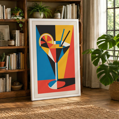 Geometric Cocktail Art Deco - Wrapped Canvas