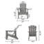 Chaise Adirondack en bois massif Fowlerville-539547378