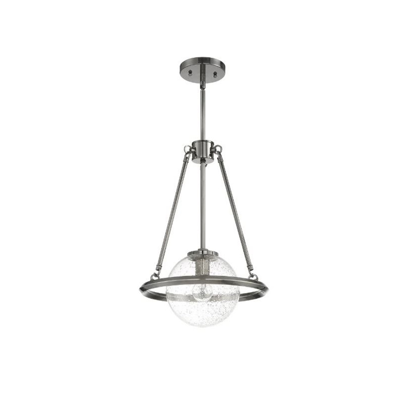 Luminaire suspendu bol unique à 1 lumière, Bronze provincial
