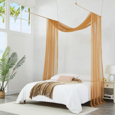  Polyester Ties Bed Canopy Curtains