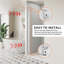 Porte de douche pivotante sans cadre de l 28 à 32 po x H 72 po avec verre trempé de 1/4 po (6 mm) et 5/16 po (8 mm), porte de douche pivotante en verre avec barre à serviettes, butée à 105 °, finition chromée-123829987