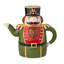 Théière Festive Christmas Nutcracker - Théière en céramique 3D des Fêtes pour le cacao, le thé ou le cidre chaud - Décoration et cadeau de cuisine à collectionner - Parade de casse-noisette 30 oz