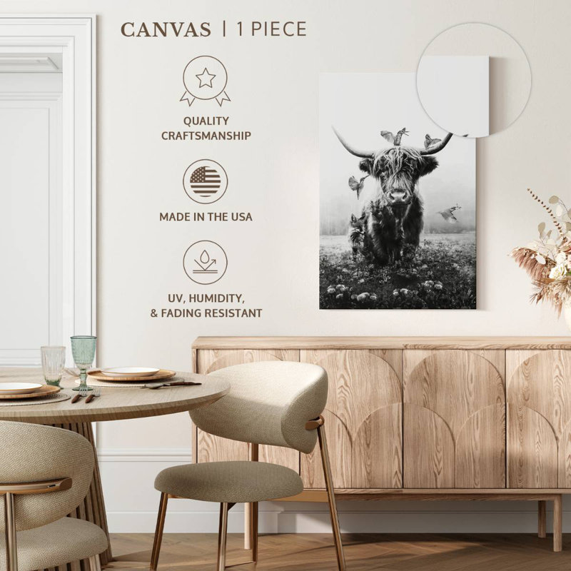 Brampt White Highlander, 36" H x 24" W