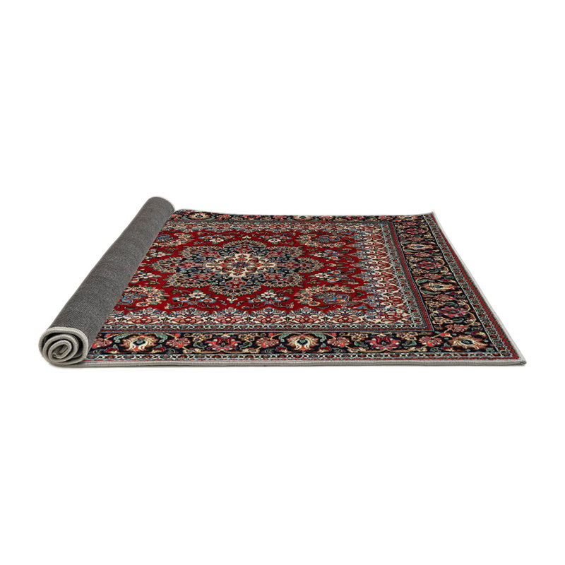Tapis traditionnel brun / rouge Dareios, Rond 6 pi
