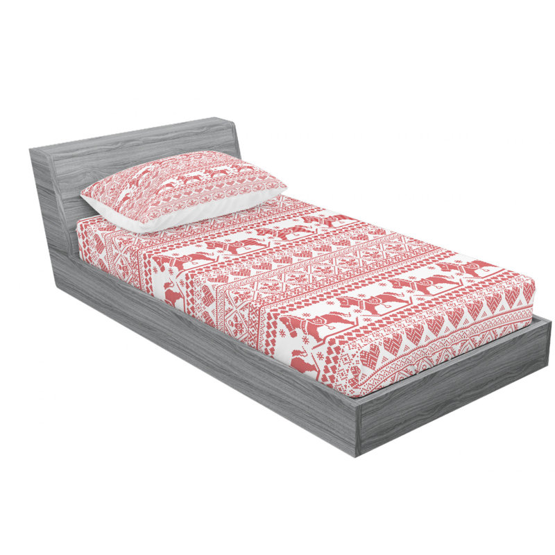 Nordic Microfiber Fitted Sheet, Twin Fitted Sheet with 1 Pillowcase
