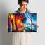 «City by The Lake», reproduction sur toile tendue-666431885