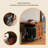47.09"Brown Solid Wood Mobile Coffee Table