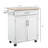 Kitchen Island Cart Rolling Trolley Cart With Drawer, Storage Cabinet & Towel Rack-150275971