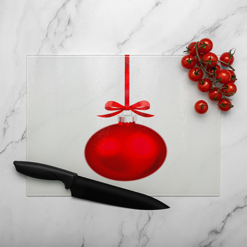 Christmas Ornament Dining Glass Chopping Board