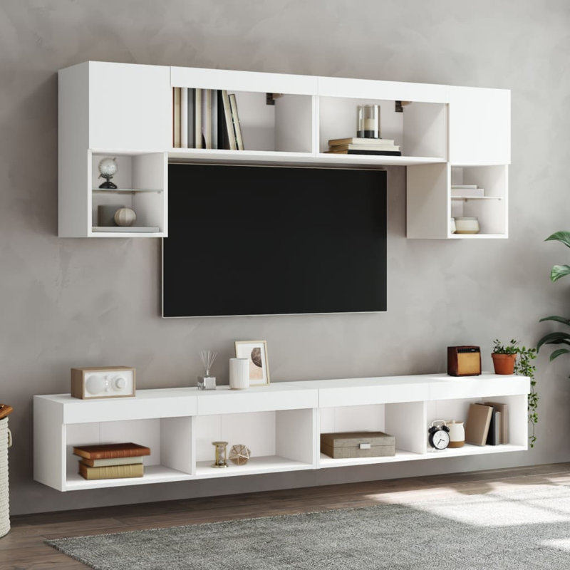 Barra TV Stand for TVs up to 43", 30cm H x 100cm W x 30cm D, White