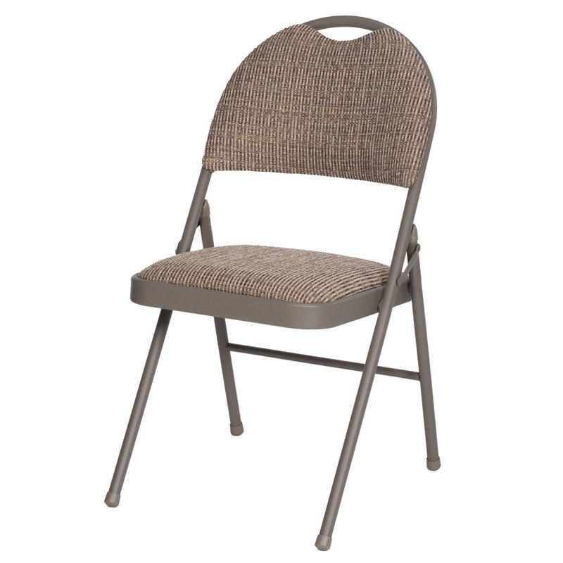 Latitude Run® Sudden Comfort Motif Fabric Double Pad High Back Folding Chair, (Set of 4)