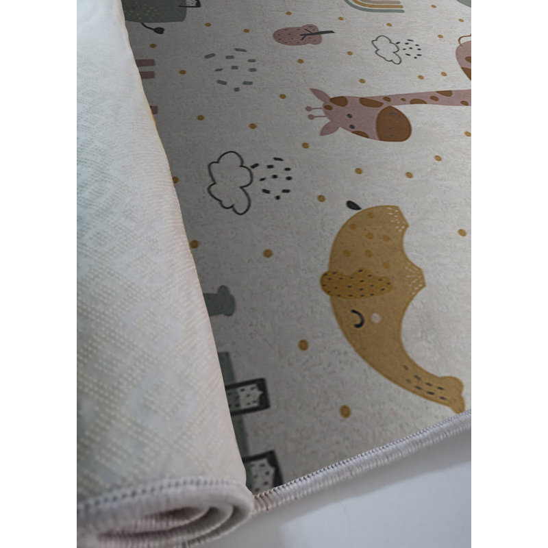 Tapis luxueux (2,6 x 4,6 pieds), 100% polyester, 740 g / m² | Tissu de velours doux, envers en feutre antidérapant, éponge stratifiée pour le confort | Antibactérien, lavable à la machine à 30 ° C | Élégante décoration intérieure