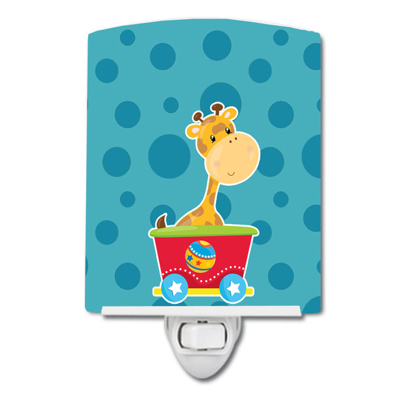 Circus Giraffe Train Car Ceramic Night Light