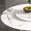 Table de salle à manger ronde 59 po 59 po avec plateau tournant rotatif à 360 ° - pour la salle à manger, espace compact (8 chaises)-594287170