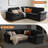 Upholstered Sofa With Ottoman-1241952408