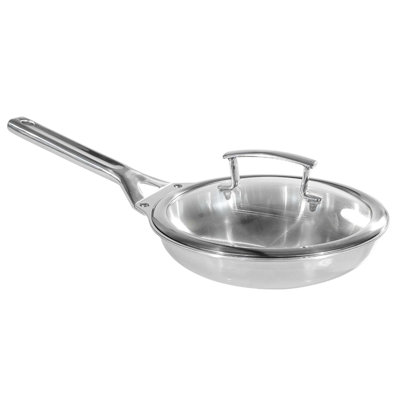 True Induction Gourmet Stainless Steel Saute Pan with Lid