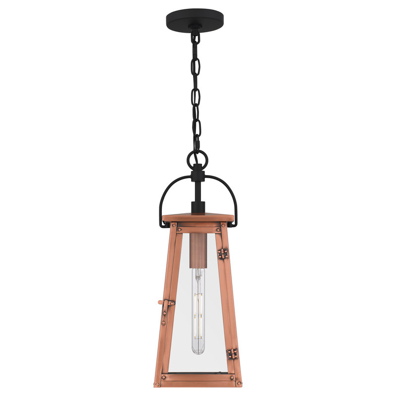 Mini-luminaire suspendu en cuivre vieilli 1 lumière Sessoms