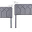 Structure de lit plateforme simple avec tête de lit tapissier en velours et support en lattes de bois, sommier à ressorts / aucun sommier requis-458787140-458788538