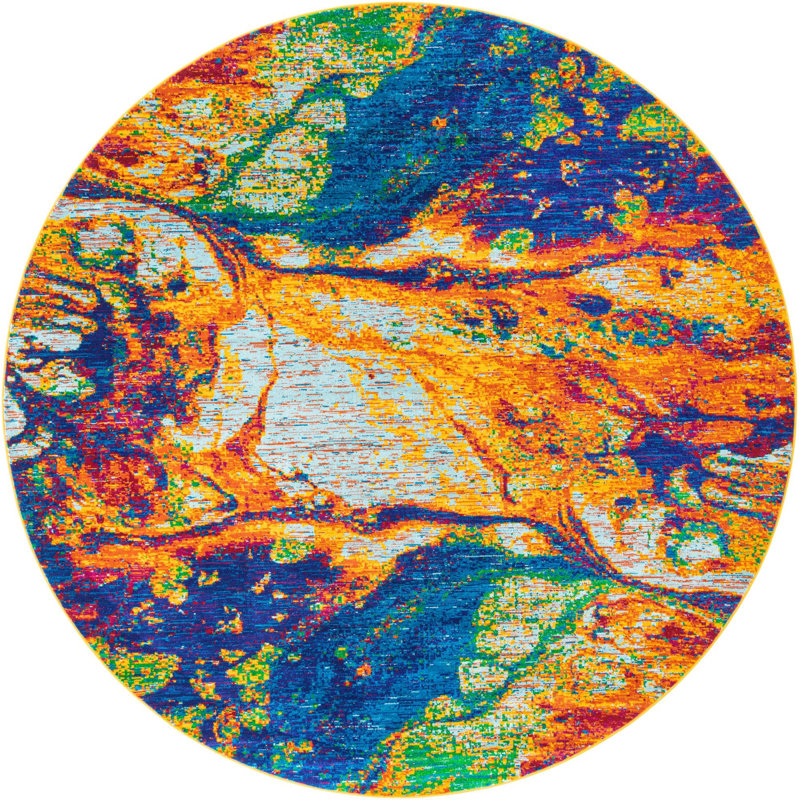 Markon Abstract Indoor Rug, Round 10'