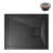 42 in. x 34 in. Alcove Acrylic Shower Base in Glossy Black With Right Drain, Drain Included-115222522