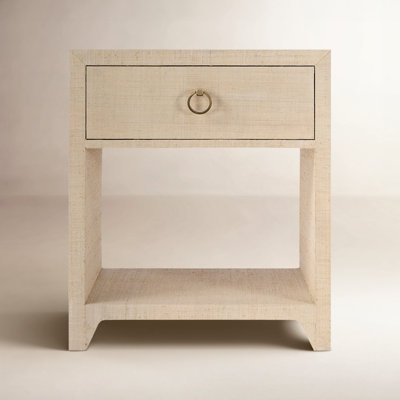 Bar Harbor Raffia 1 Drawer Nightstand