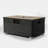 32" Propane Gas Fire Pit Table With Propane Tank Cover 2-Pieces, 50000 BTU Rectangular Steel Fire Pit With Beautiful Wicker Base For Outside Garden-Dark Gray-1215497045