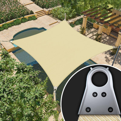 Customize Rectangle Super Ring Sun Shade Sail 260 GSM Heavy Duty
