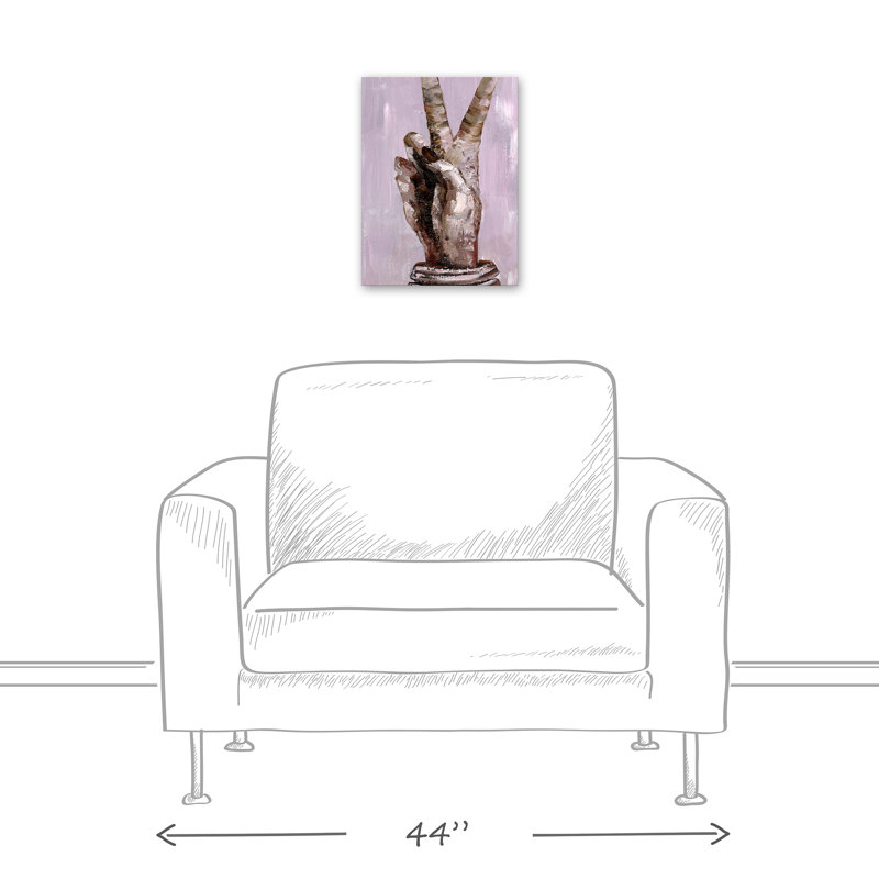 Signe de paix sur toile, H 16 po x l 12 po x P 1,25 po