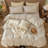 MooMee Striped Duvet Cover Set 100% Washed Cotton Linen Like Textured-111720998-105229475