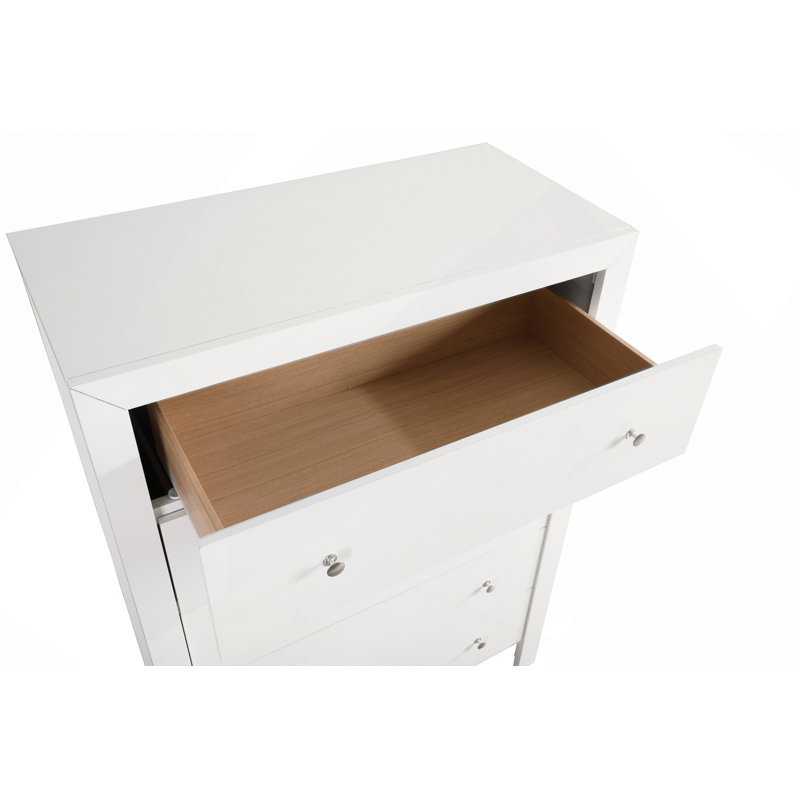 Commode à tiroirs, commode Burlington, Blanc