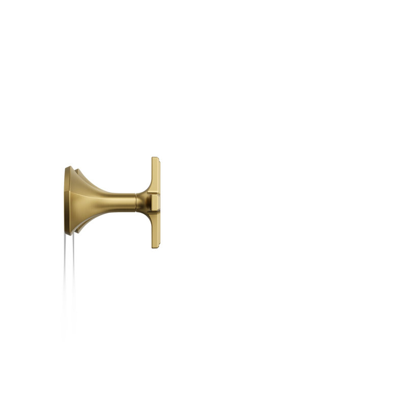 Occasion Wall-Mount Bathroom Sink Faucet Cross Handle Trim, Vibrant Brushed Moderne Brass