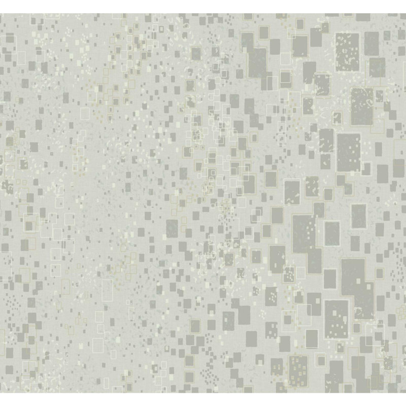 Papier peint confettis dorés, Argent / gris