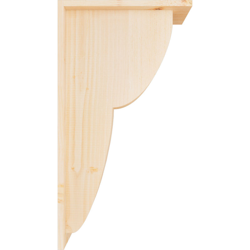 Corbeau Crestline avec contre-plaque, H 26 po x l 5,5 po x P 14 po, Sapin de Douglas, Lisse