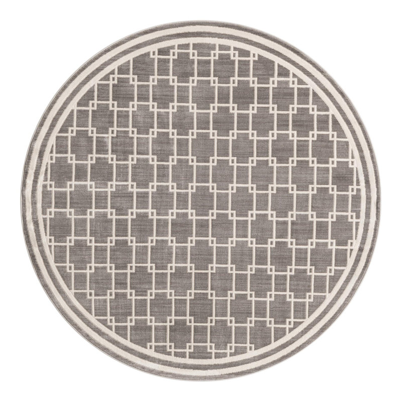Jill Zarin Metropolitan Uptown Rug Gray, Round 5'1"
