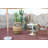 Napa 27" Outdoor Concrete Column Propane Fire Pit 40,000 BTU - Includes Lava Rocks & PVC Cover