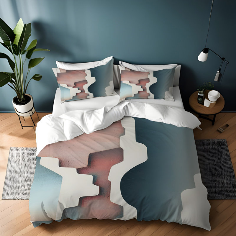 Ensemble de housse de couette , Housse de couette simple + 1 taie décorative pour