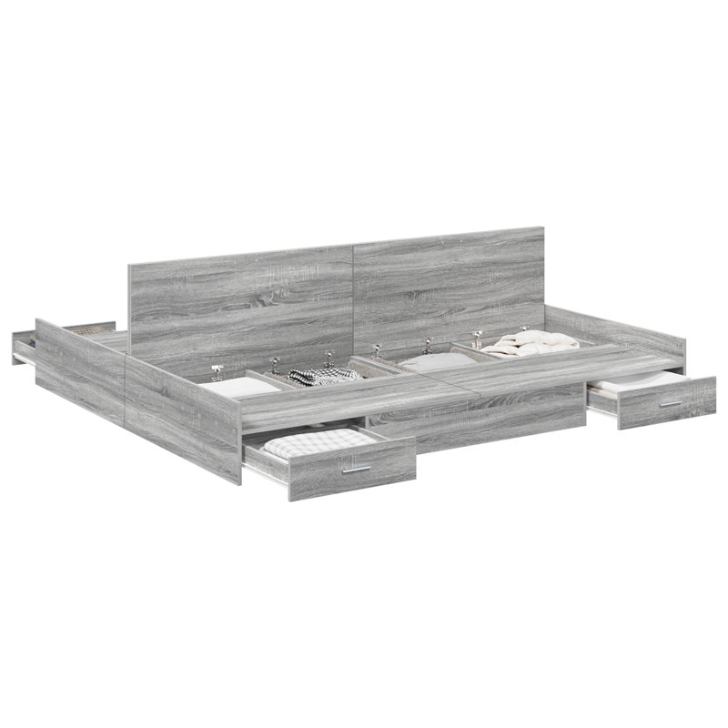 Bed Frame, Super King (6'), Grey Sonoma