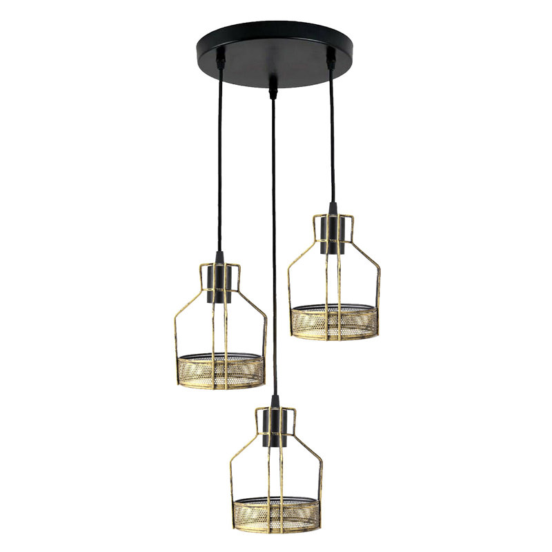 Burke 3 - Light Cluster Pendant, Brushed Copper