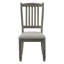 Ensemble de salle à manger 5 pièces gris antique et fini café avec 6 tiroirs et 4 chaises d'appoint de style campagnard décontracté