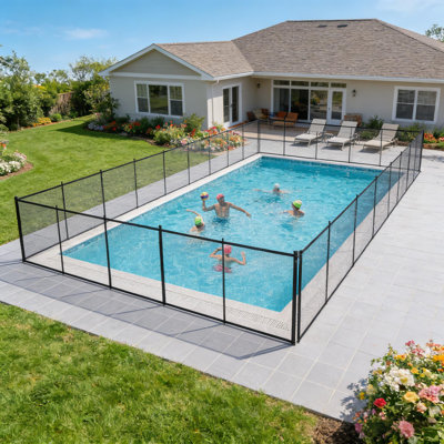 Clôture de sécurité pour piscine robuste et amovible