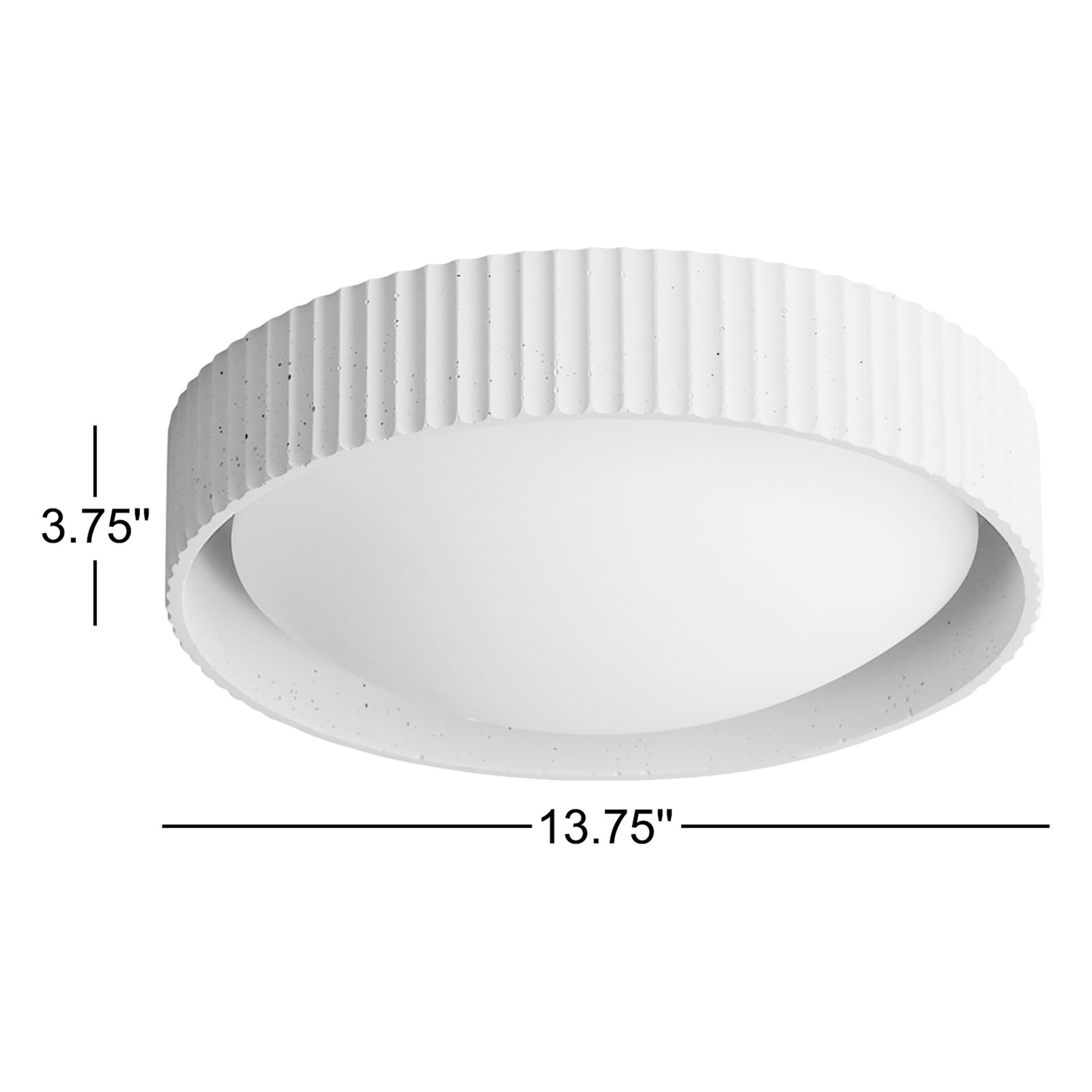 Carran Single Light Flush Mount, Chaulk White