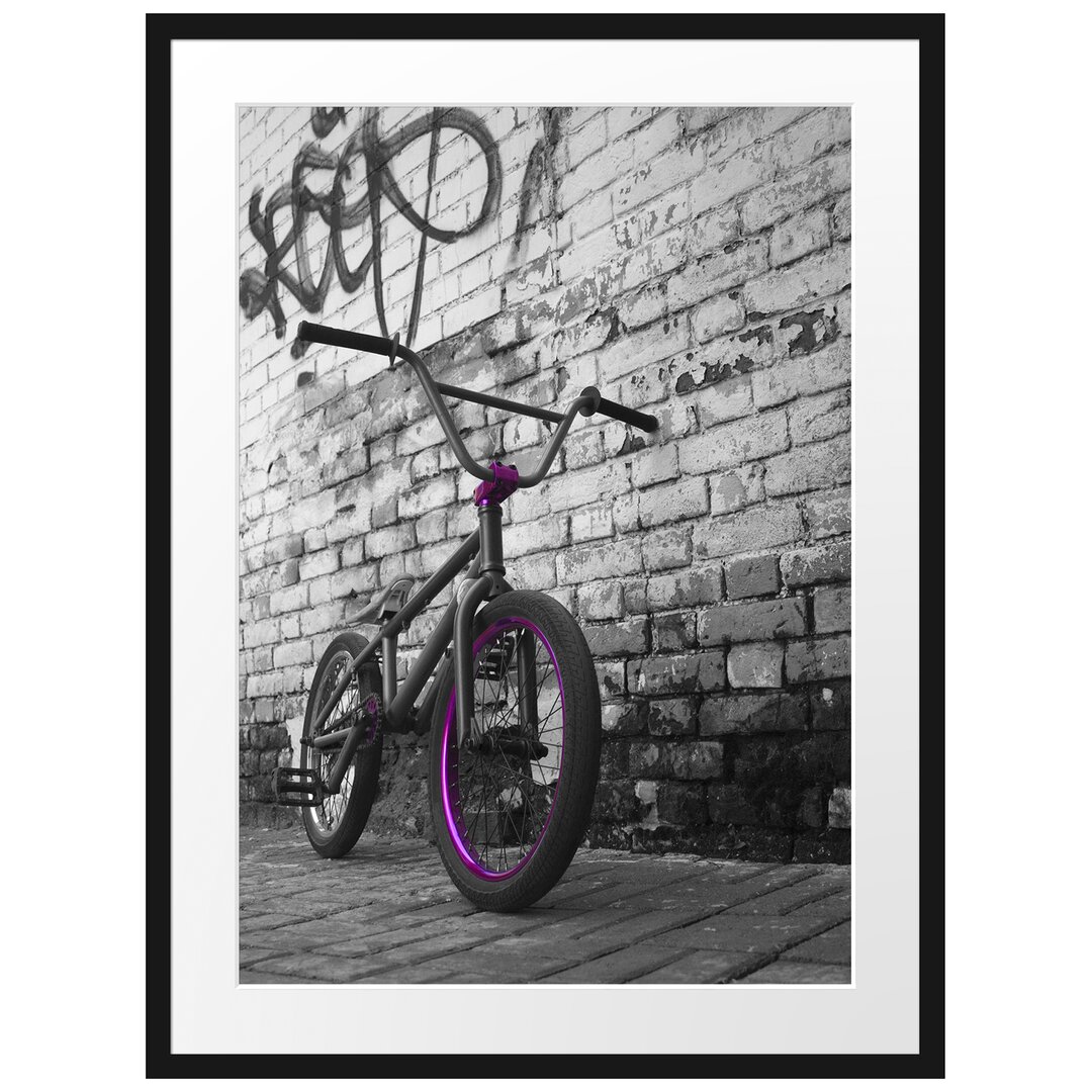 Gerahmtes Poster Bmx Fahrrad Graffiti