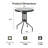 23.6In. Round Patio Bistro Table With Tempered Glass Top