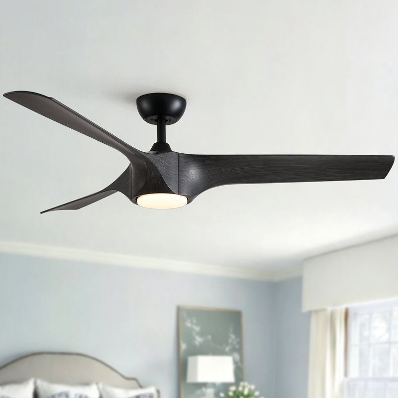 Ventilateur de plafond de ferme moderne de 56 po avec mémoire et minuterie réversible à courant continu à intensité variable Homedream 56 po
