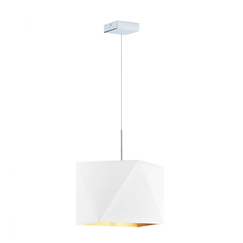 Dwain 1 - Light Unique/Statement Pendant, White, Polished Chrome