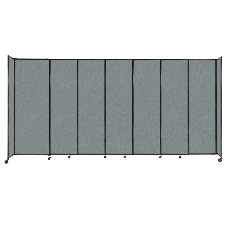 Cloison portative coulissante en tissu StraightWall, H 90 po x l 186 po x P 1 po, Galet chaud