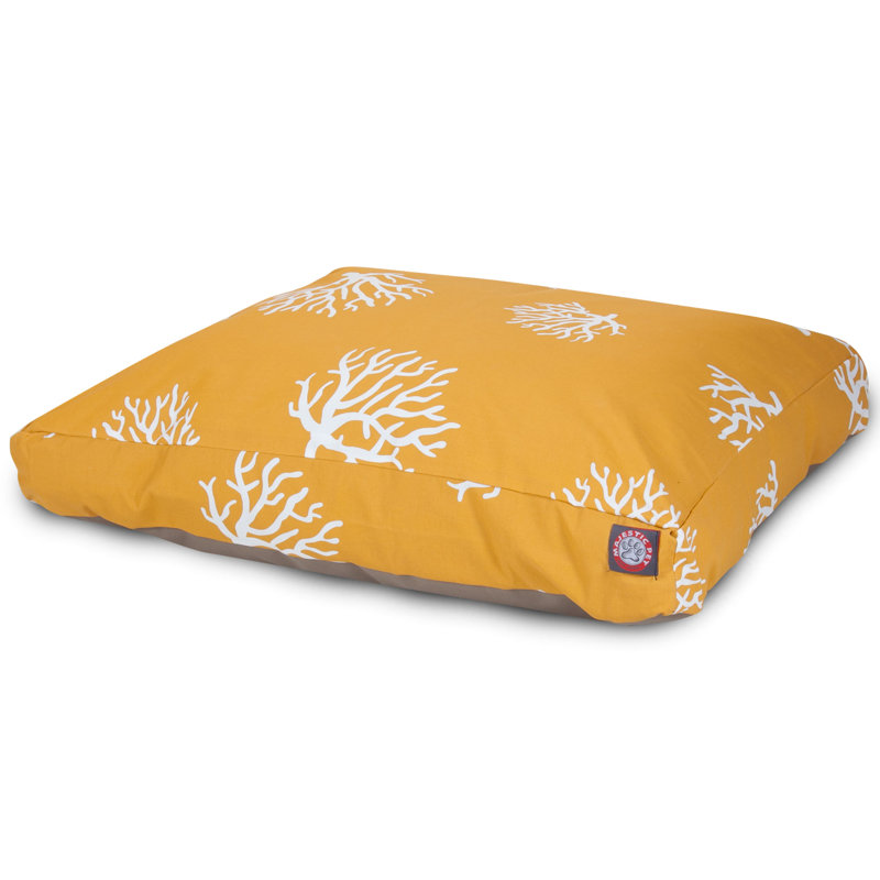 Coussin majestueux pour animal de compagnie Majestic, Grand (l 36 po x P 44 po x H 5 po) ;, Jaune
