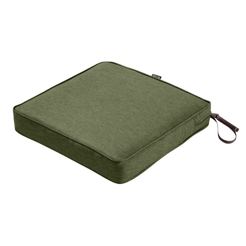 Pina Outdoor Dining Chair Seat Cushion, Heather Fern Green, 3" H x 21" W x 21" D