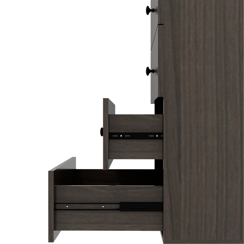 Oddveig 23.4'' Closet System, Dark Brown